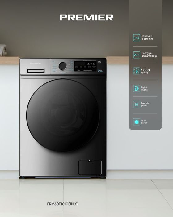PREMIER 6 KG inventor/автомат стиральная машина/kir yuvish mashinasi/