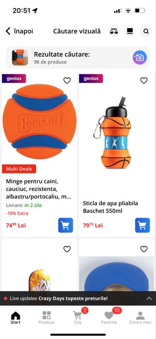 Sticla apa pliabila baschet.