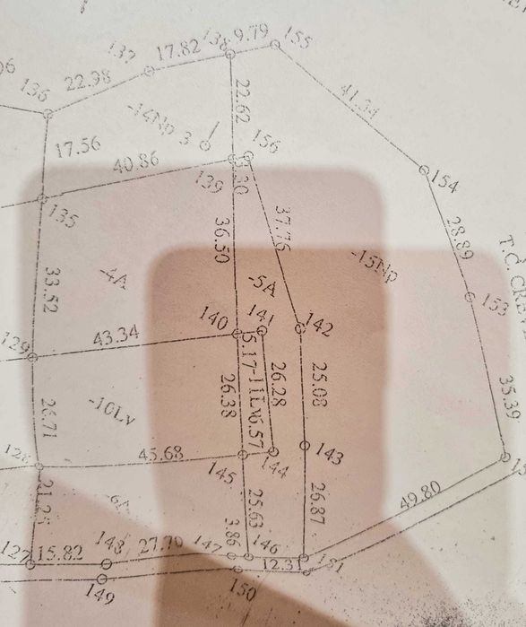 vanzare teren intravilan deschidere 109.49 m vedere rau Colentina