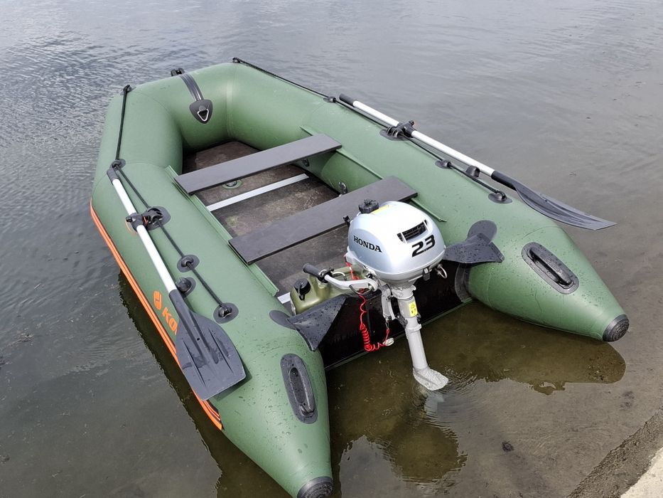 Barca gonflabila Kolibri + motor barca Honda /cizma scurta 2.3 CP 4T