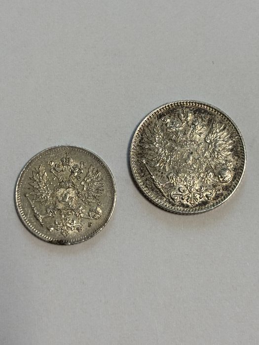 Сребърни 25 и 50 Пенита Финландия