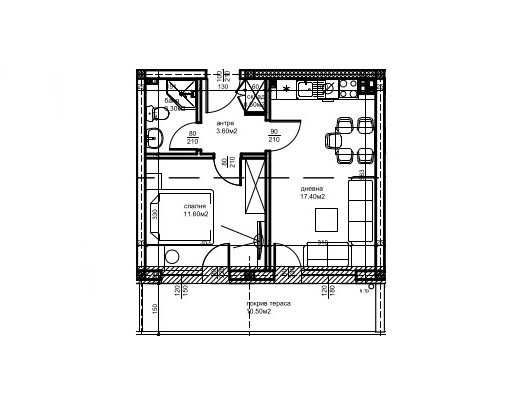 Продава се Двустаен апартамент в Пловдив, Остромила - 60 кв.м за 572 €/кв.м - Снимка #1