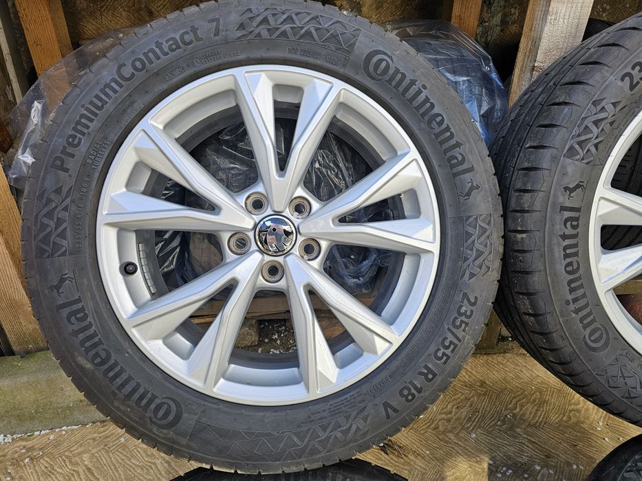 Jante aliaj 18" Skoda/Audi/Volkswagen cu anvelope 235/55/18 vara