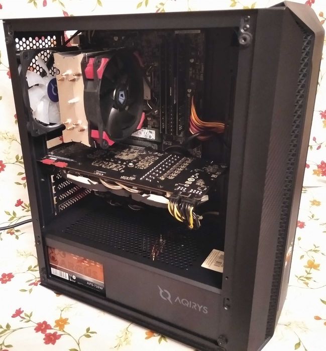 PC Gaming I7 6700k, RX 580/GTX 1080, 16GB, SSD NVMe,Aqirys aRGB-Sticla