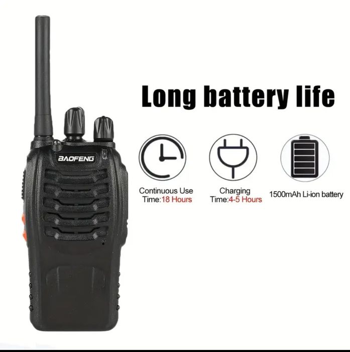 Stații Emisie Receptie Walkie Talkie kit Profesional cu acumulator 4km
