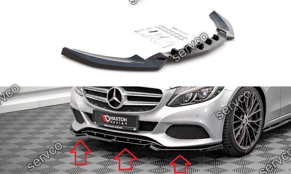 Pachet Exterior Prelungiri Body kit tuning Mercedes C Class W205 2014-2018 v2 - Maxton Design