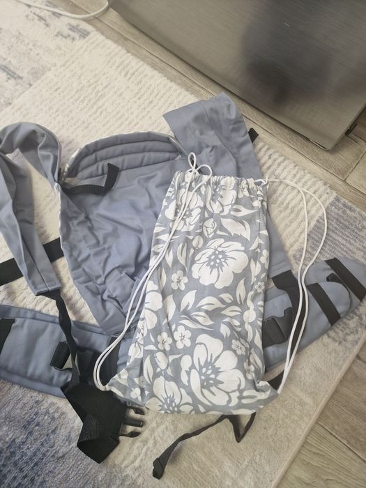 Эргорюкзак Тиддли  серебро с 2 мес