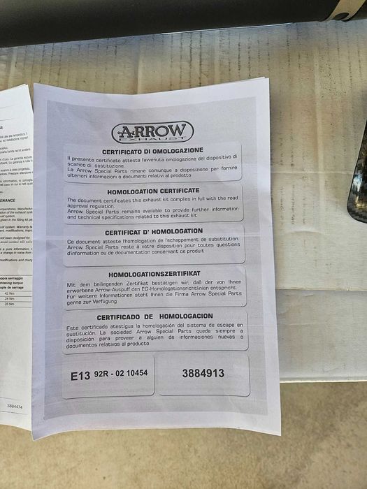 Оригинален ауспух ARROW за Kawasaki Z125/Ninja125 2019-2025г