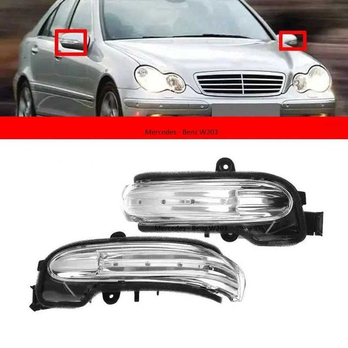 LED мигач за Mercedes W203 (Plug & Play, Canbus) Мерцедес Ц клас В203