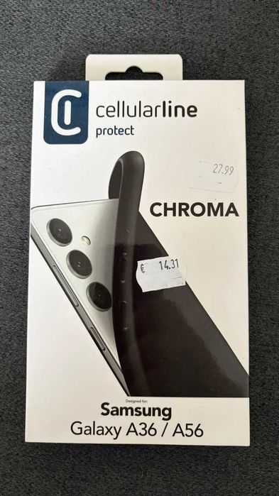 Калъф Cellular Line Chroma калъф SAMSUNG GALAXY A36/A56 черен