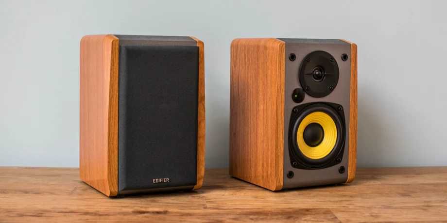 Boxe EDIFIER R1010BT 2.0 putere 24W Rms Bluetooth culoare maro cu galben si negru Nou, Sigilat