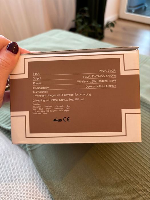 Cana Ceramica Auto-Incalzire si Incarcare Wireless Telefon