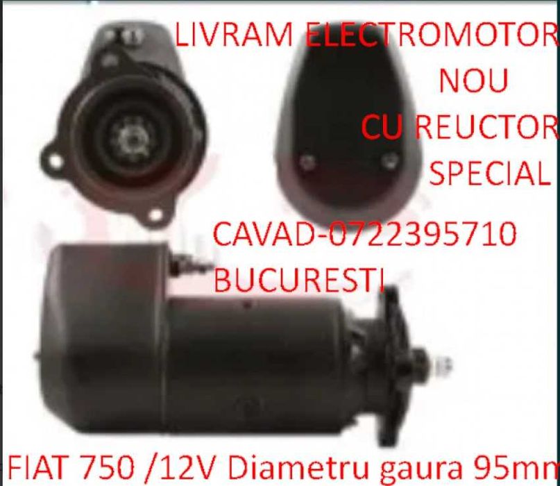 Electromotor nou cu reductor Fiat 750,635 650 655,615 ,850 Om Special