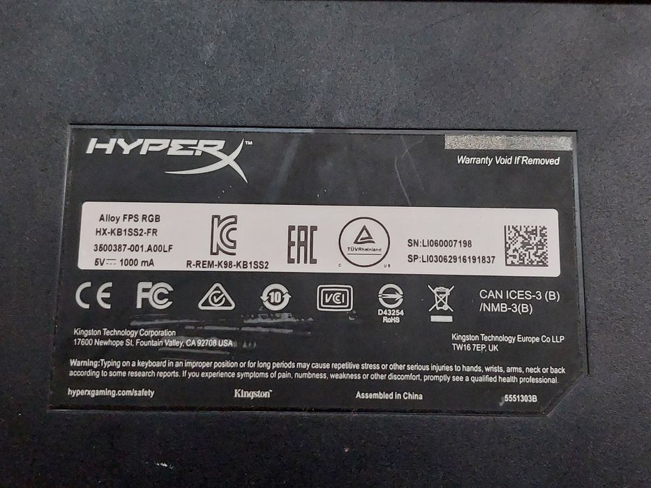 Tastatura mecanica Gaming HyperX