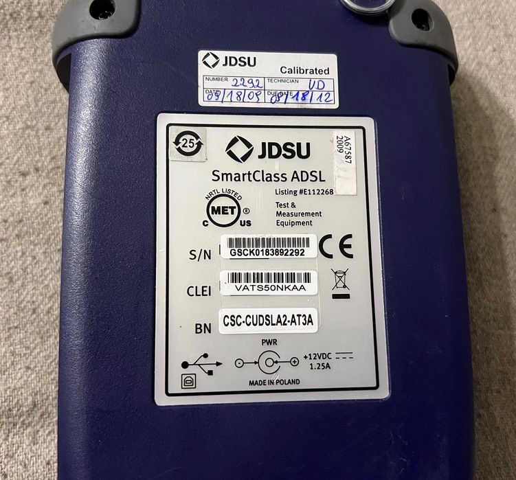 Tester internet comunicatii JDSU SmartClass ADSL fara accesorii