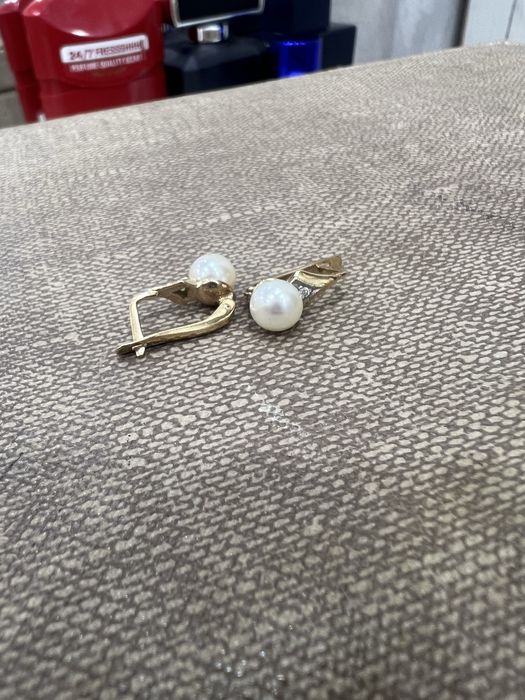 Серьги золотые с жемчугом
