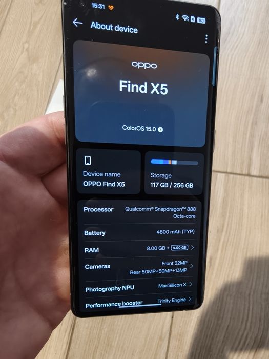Продавам oppo find x5 256gb white
