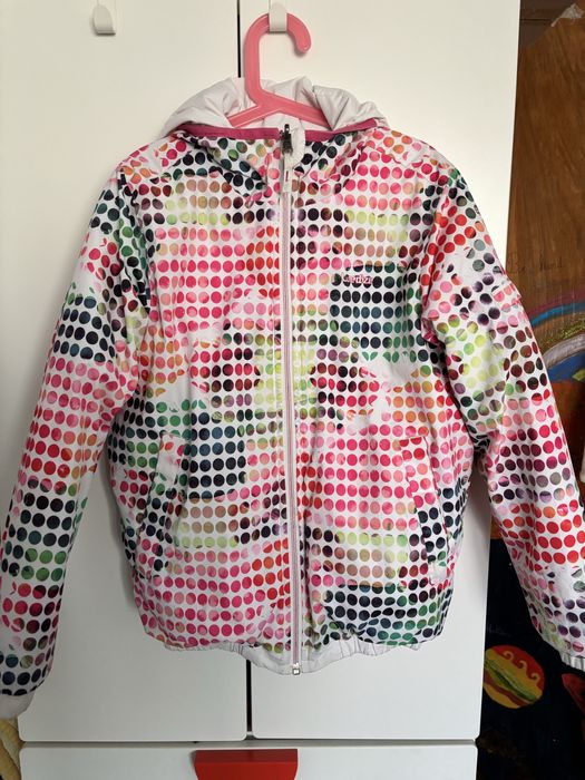 Geaca de ski 2 fețe 2 fete 8-10 ani