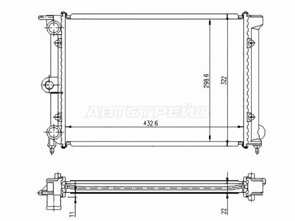 Радиатор Volkswagen Golf