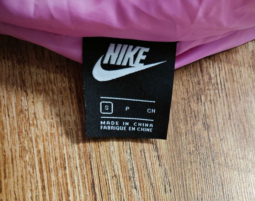 NIKE Оригинално дамско розово яке с качулка размер S