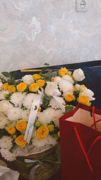 Букет гул свежий казир келди