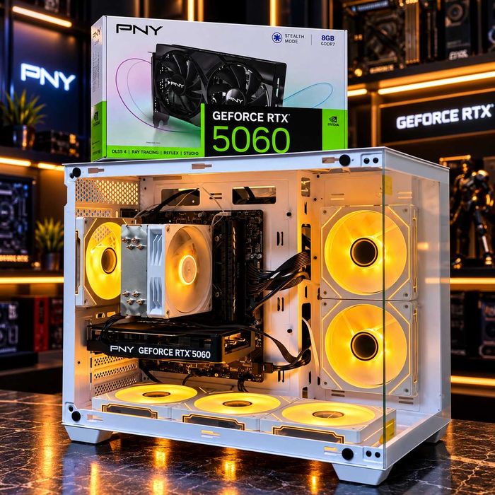 Мощный игровой Компьютер Ryzen 7500f / ddr5 32g / 512 ssd / rtx 5060