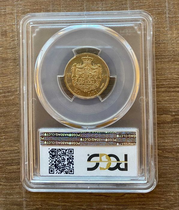 Lot doua monede AUR 20 lei 1883 si 20 lei 1890, Carol I, Romania