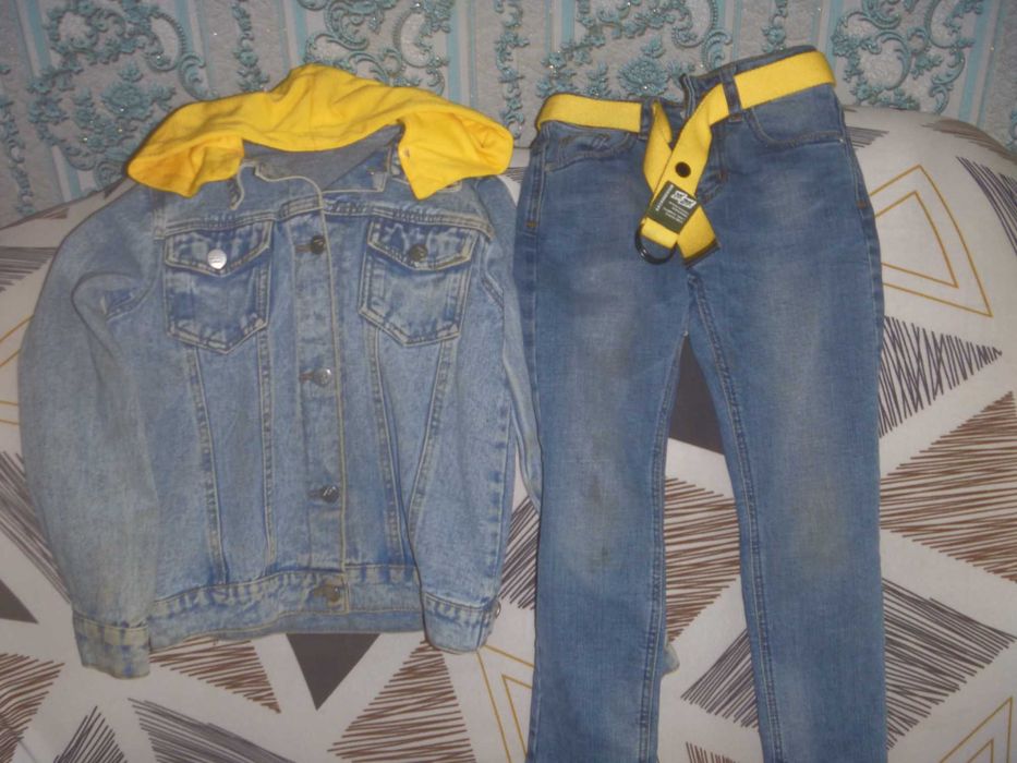 джинсовый костюм для девочки 7 лет
