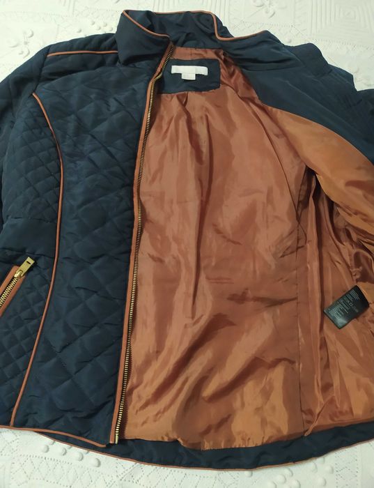 H&M Синьо дамско яке № 44 – вталено, до ханша