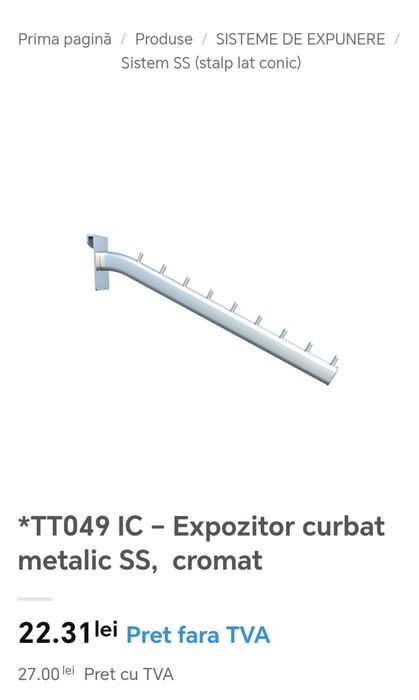 Sistem expunere haine pentru magazine