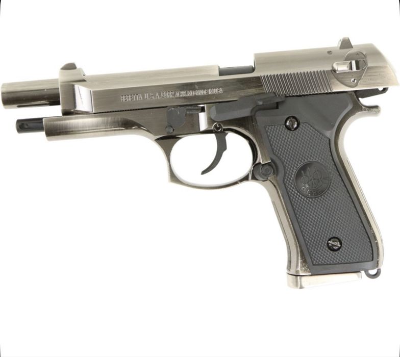 Beretta 92 silver full metal  вес- 970гр
