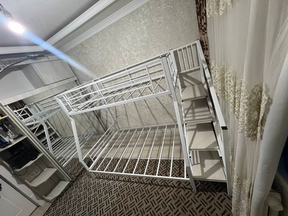 Двухъярусная  кровать Loft krovat темир крават metal kalavat Лофт