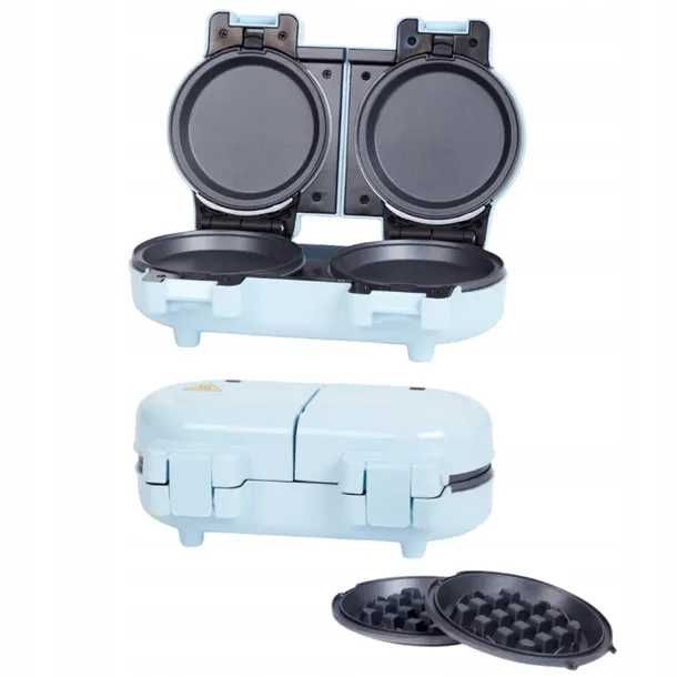 Двоен Гофретник за сандвичи и гофрети различни приставки 1110W