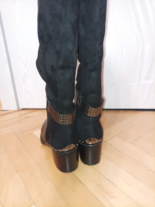 Дамски ботуши с велур