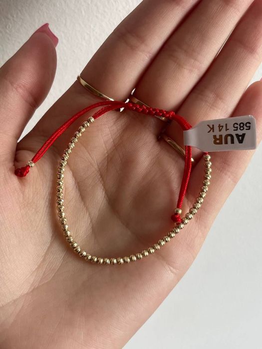 Bratari cu 52 si 55 bile aur 14 k