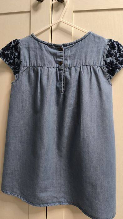 Bluză tunică din jeans cu broderie