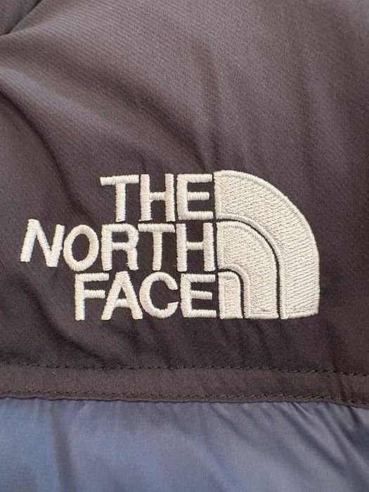The North Face USA Stars Print 700 Down Puffer Nuptse Jacket Navy Blue
