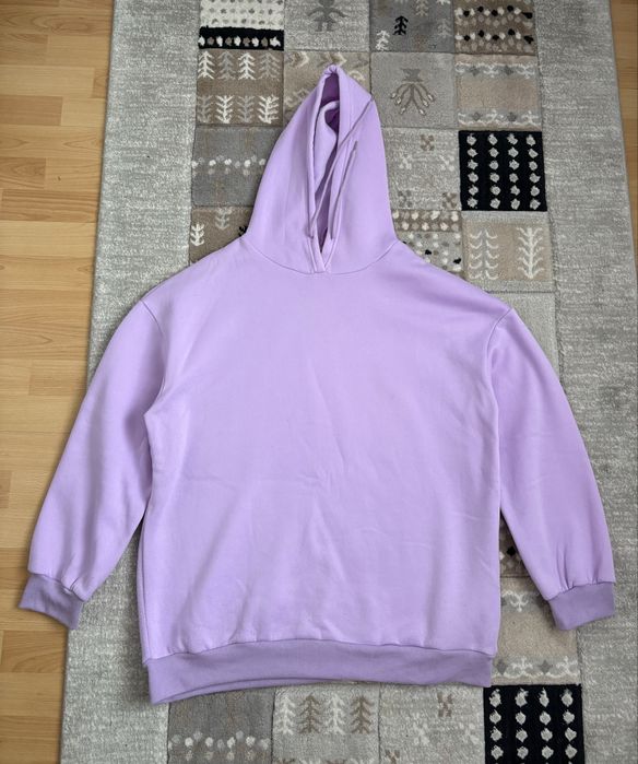 Hanorac lung mov cu print