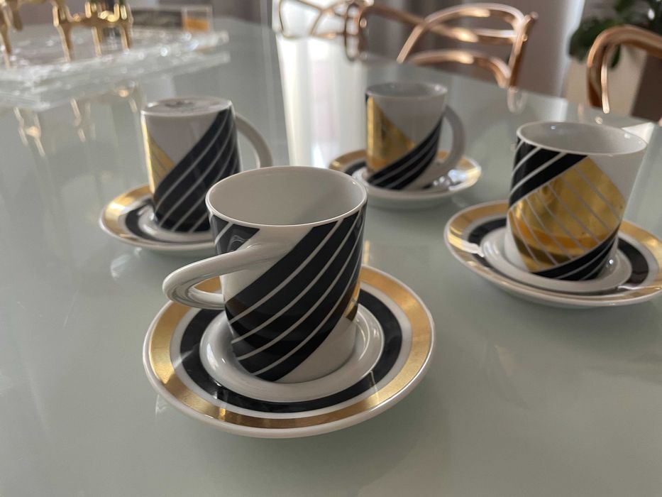 set servit Espresso Rosenthal Ursula & Karl Scheid Aurit 24K Original