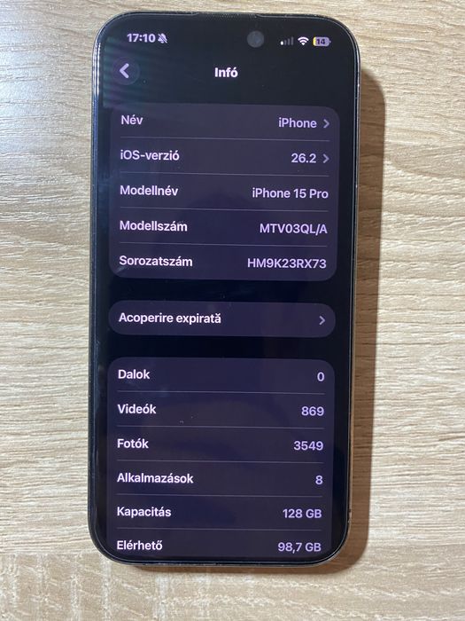 IPhone 15 Pro Blue Titanium 128GB