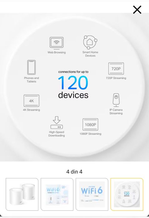 TP-LINK Deco X1500 AX 1500, 2 pack, sigilat, transport inclus