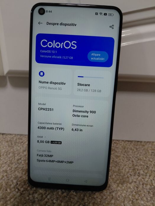 Oppo Reno 6 5G  nu merge camera de selfi merge duar cea care faci poze