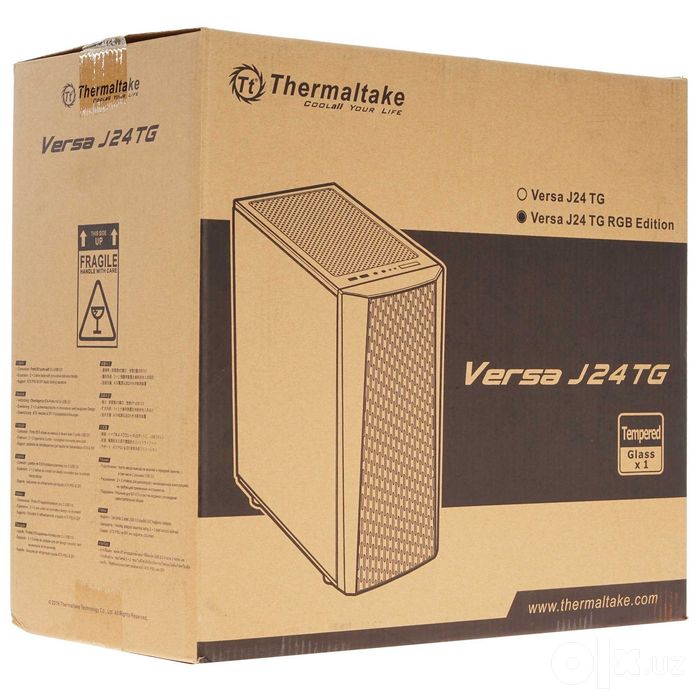 - Корпус Thermaltake Versa J24 Tempered Glass RGB Edition Black