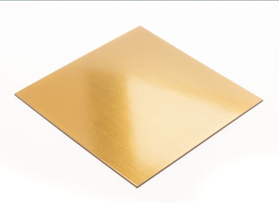 Placa metalex abs auriu argintiu cu interior negru laser