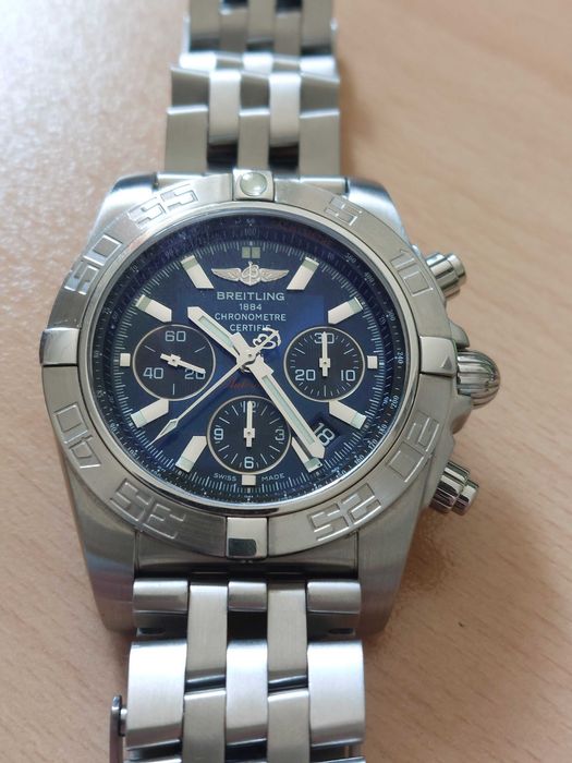 BREITLING Chronomat 44 AB0110 Steel Blue Dial Diver