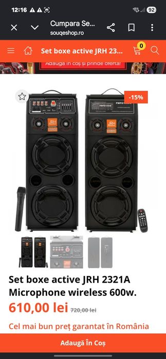 Boxe JRH DE VANZARE 1500 w