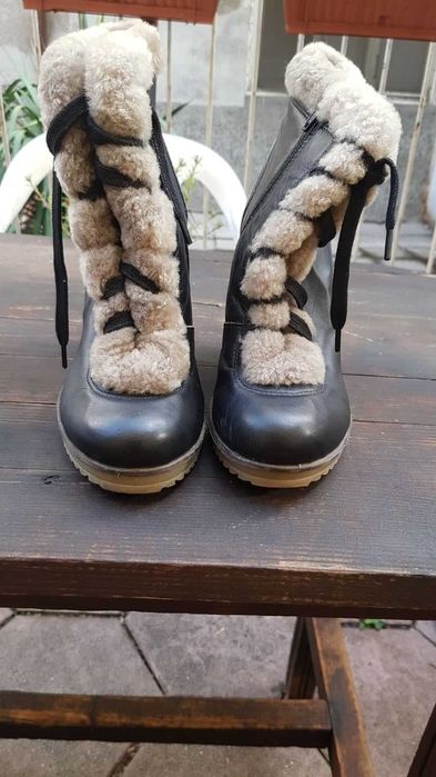 Дамски боти естествена кожа