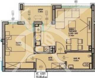 Продава се Двустаен апартамент в Бургас, Славейков - 63 кв.м за 1059 €/кв.м - Снимка #1