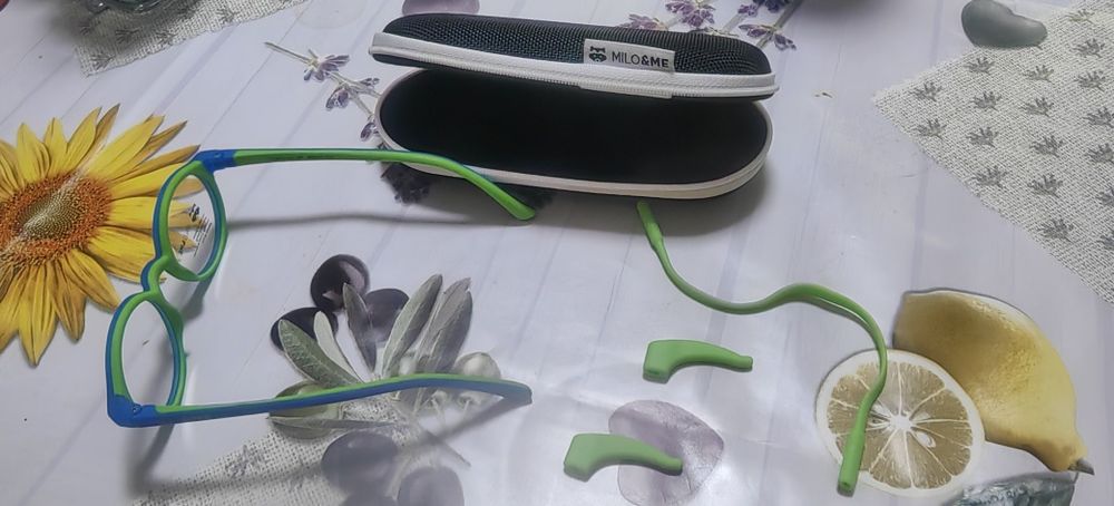 Rama de ochelari copii, Milo & Me, Charly, albastru-verde, 3-5 ani