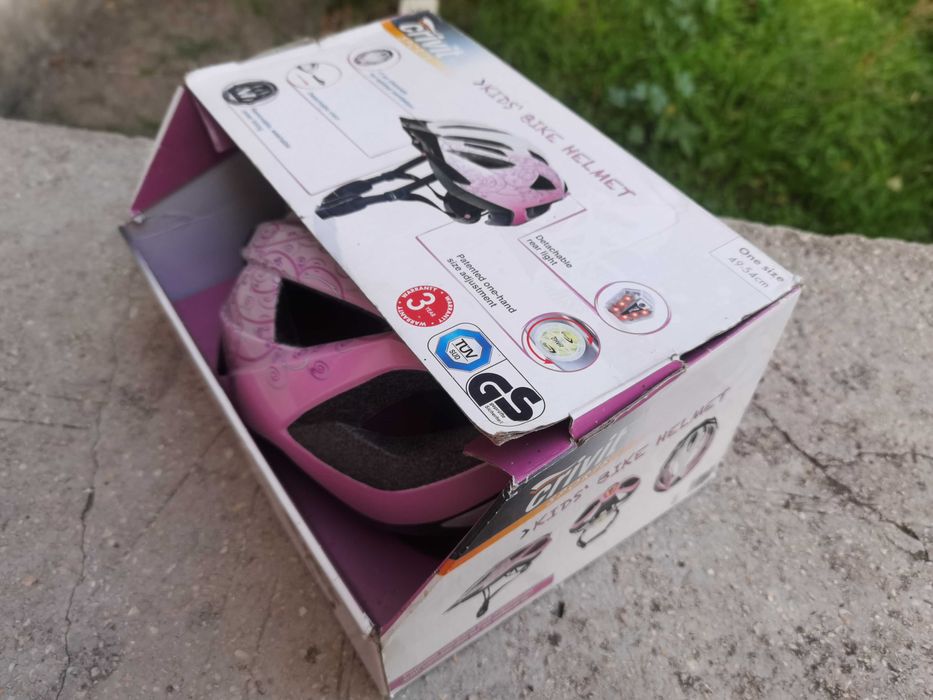 Cască bicicleta ciclism role copii cu lumină spate Crivit 49-54 cm
